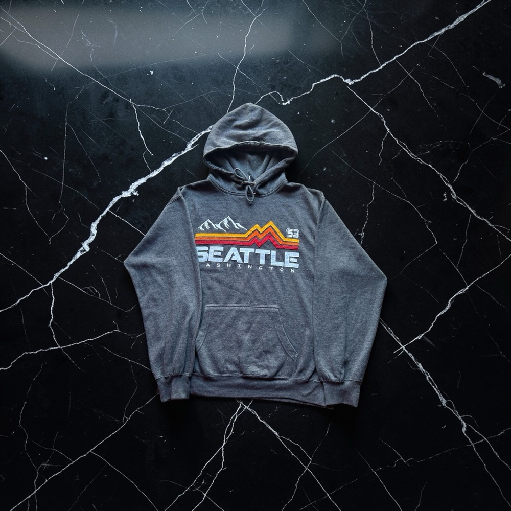 Gray Seattle Graphic Hoodie